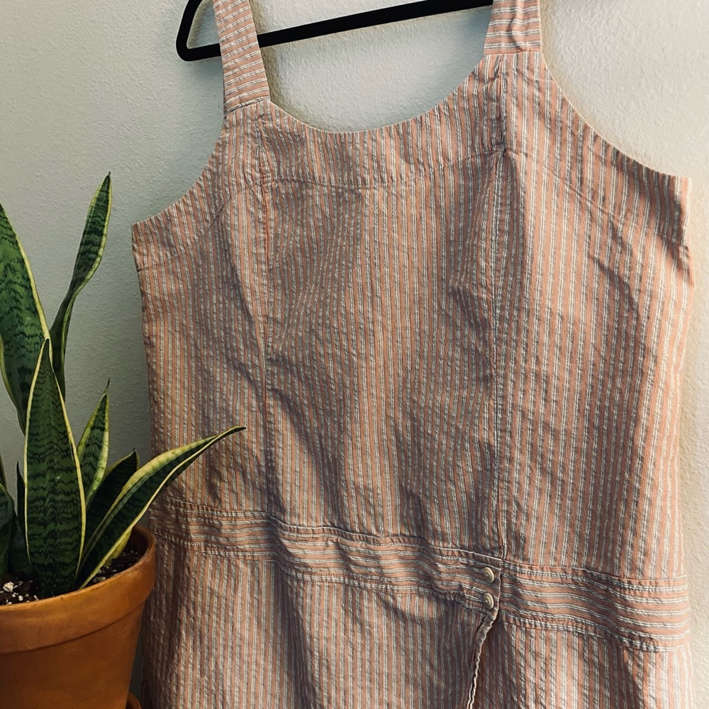FLAX / cotton stripped dress / size XL